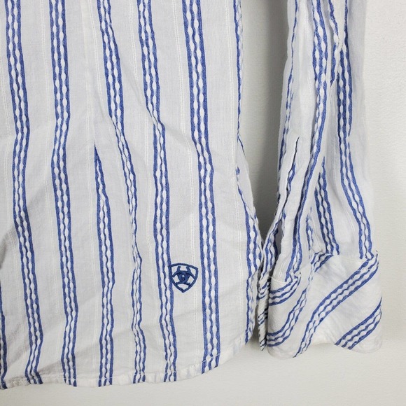 Ariat Womens Angie Button Up Western Shirt Embroidered Long Sleeve White Size M - Picture 5 of 13